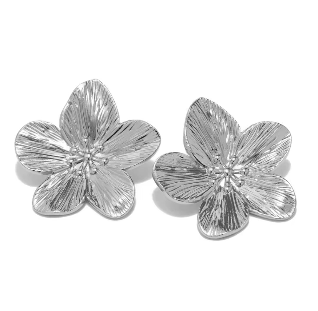 Stainless Steel Flower earrings