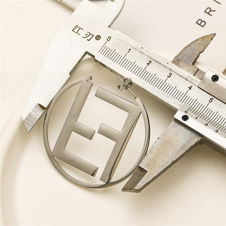 Fendi inspired Hoop Earrings