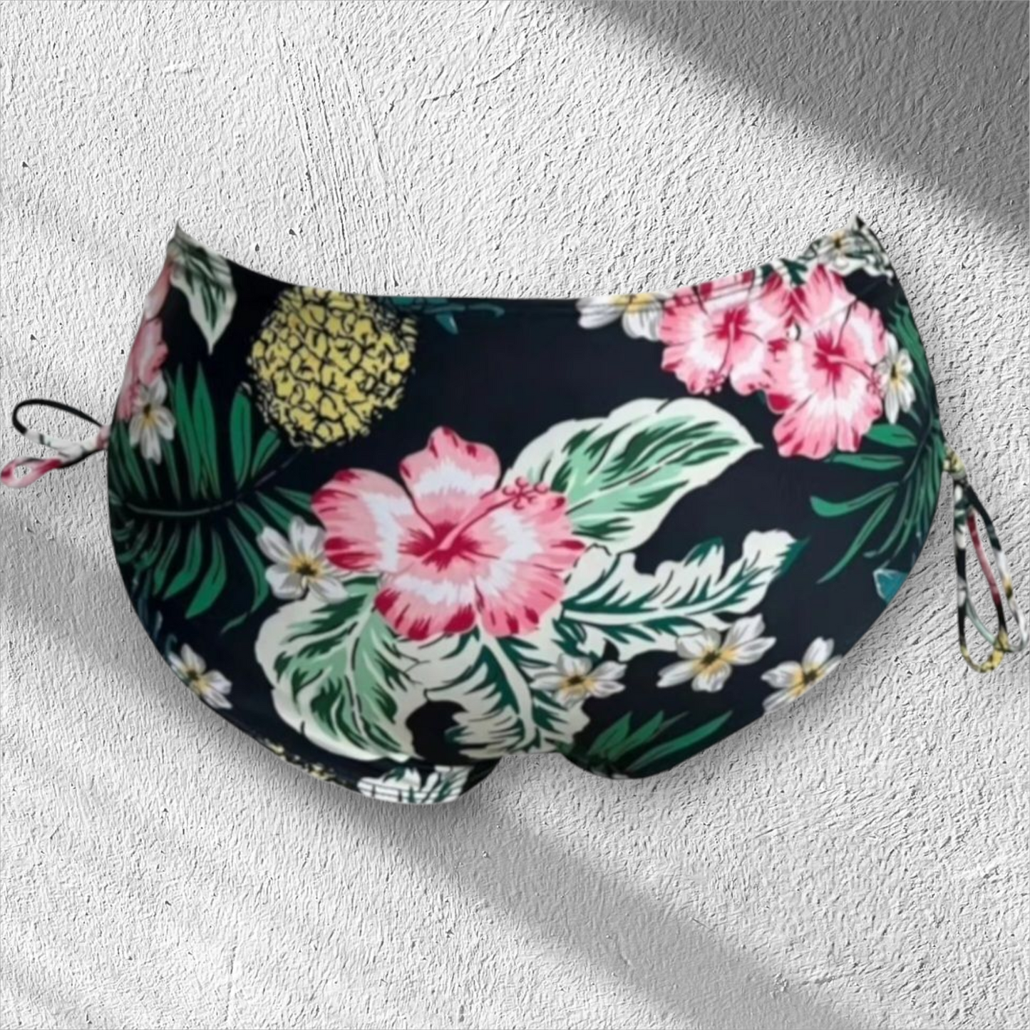 Plus size tropical bikini bottoms