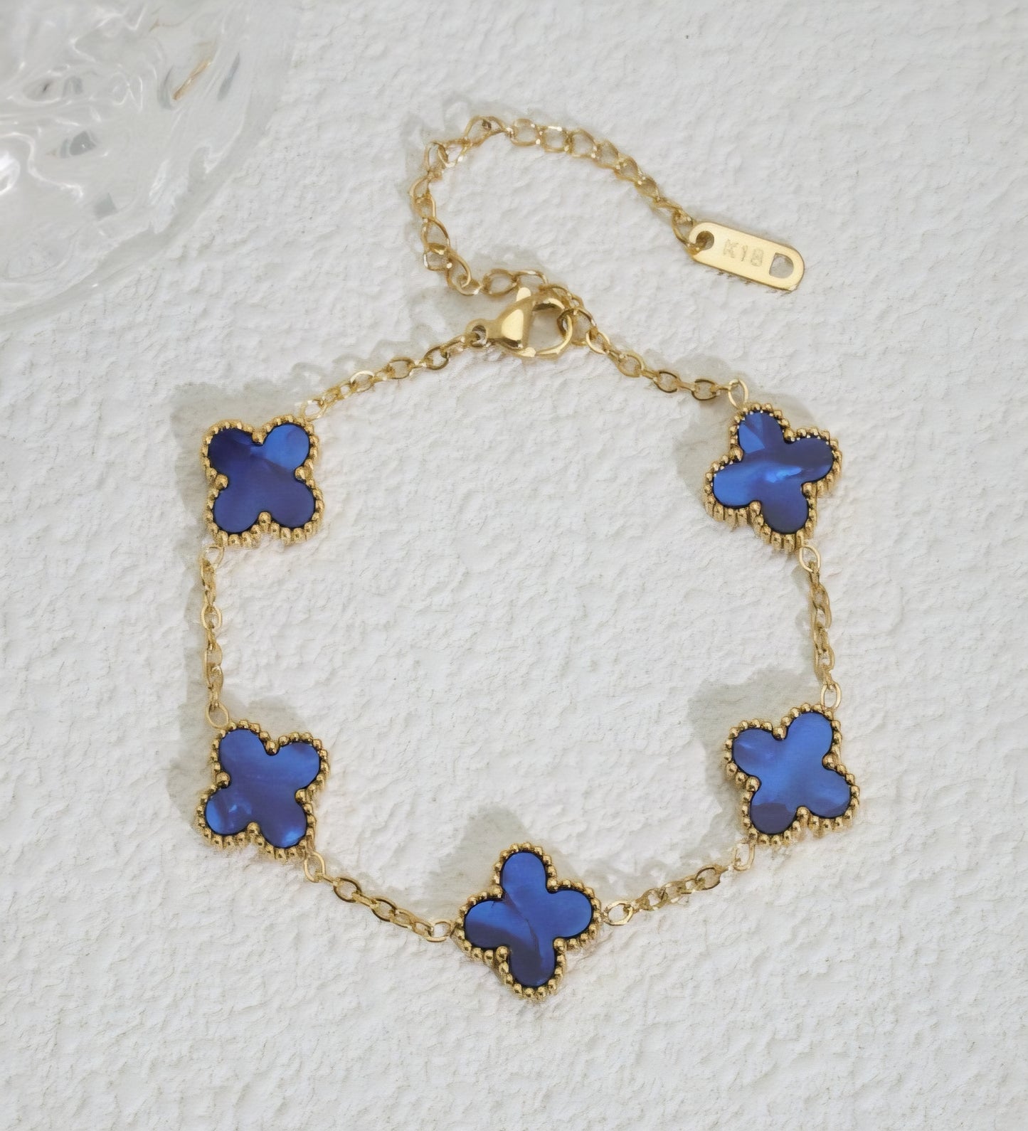 Van Cleef inspired Glossy  Gold 13mm Clover Bracelet Collection