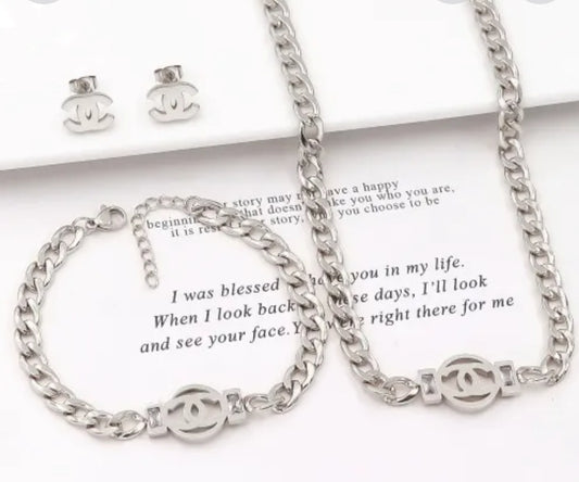 Chanel inspired cuban link chain