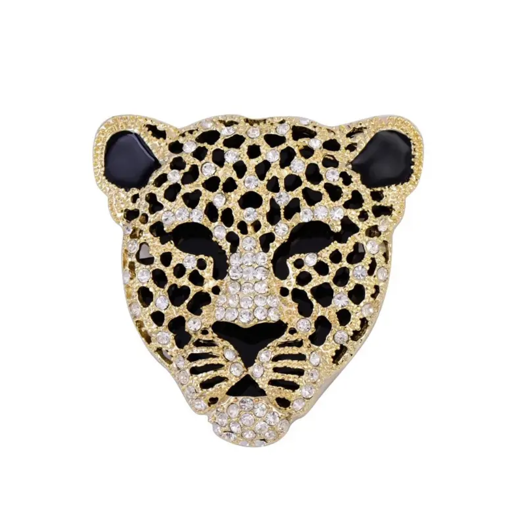 Panther Head Brooch