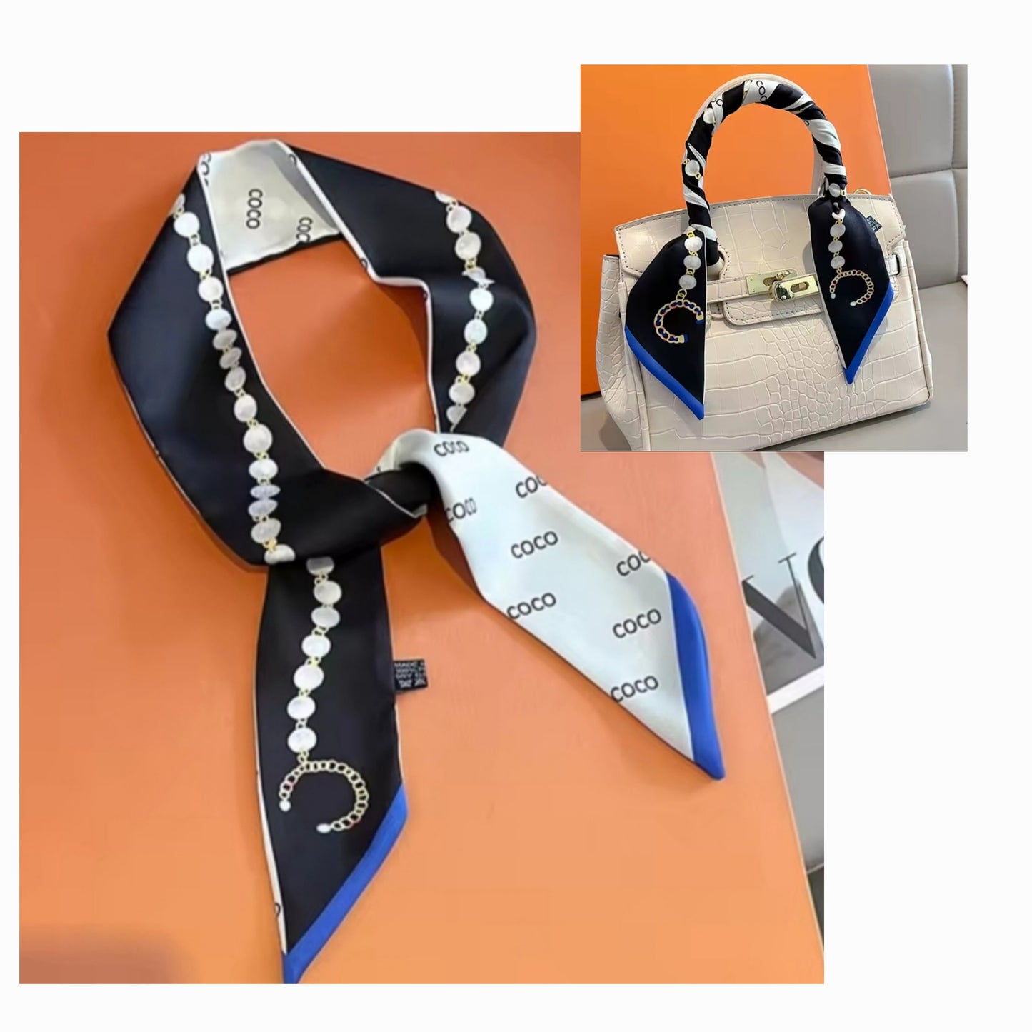 Twill ribbon scarves