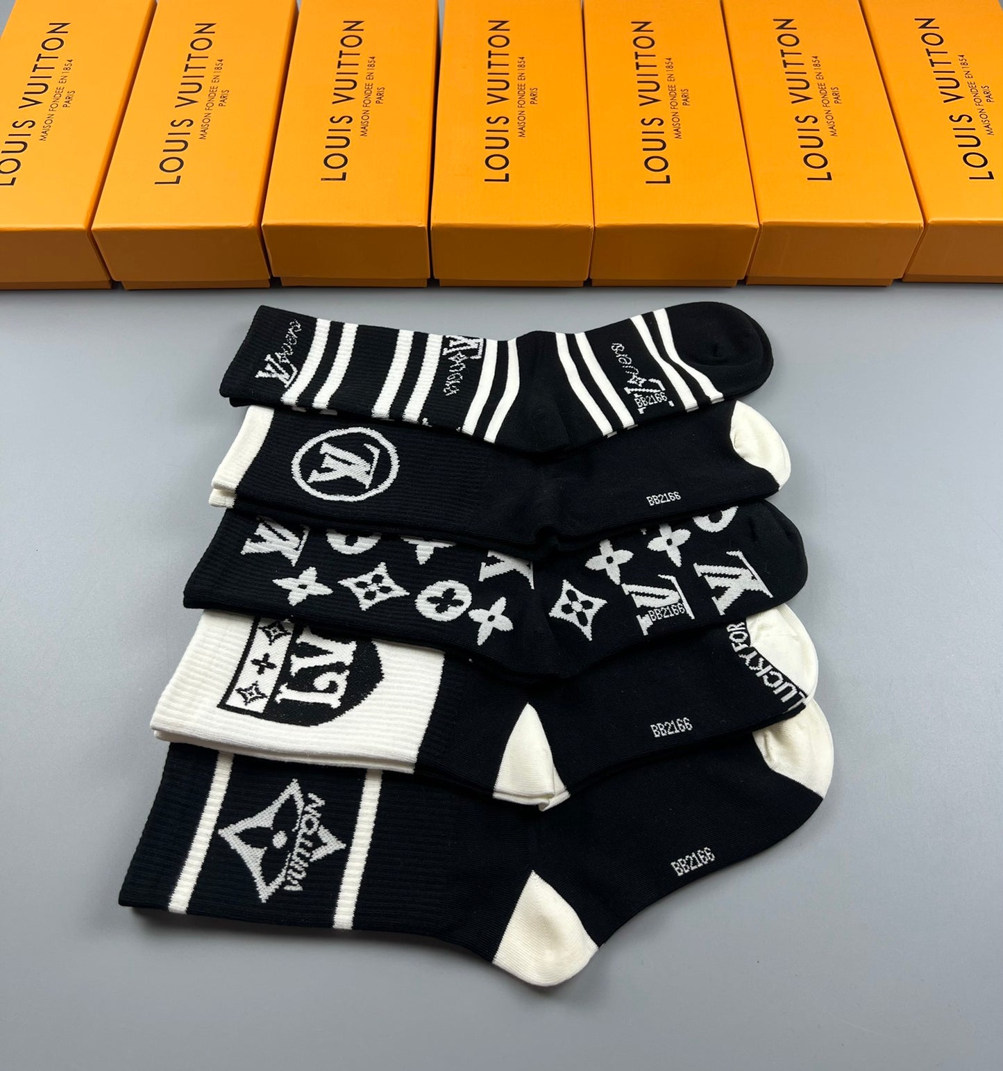 LV Designer Inspired Socks