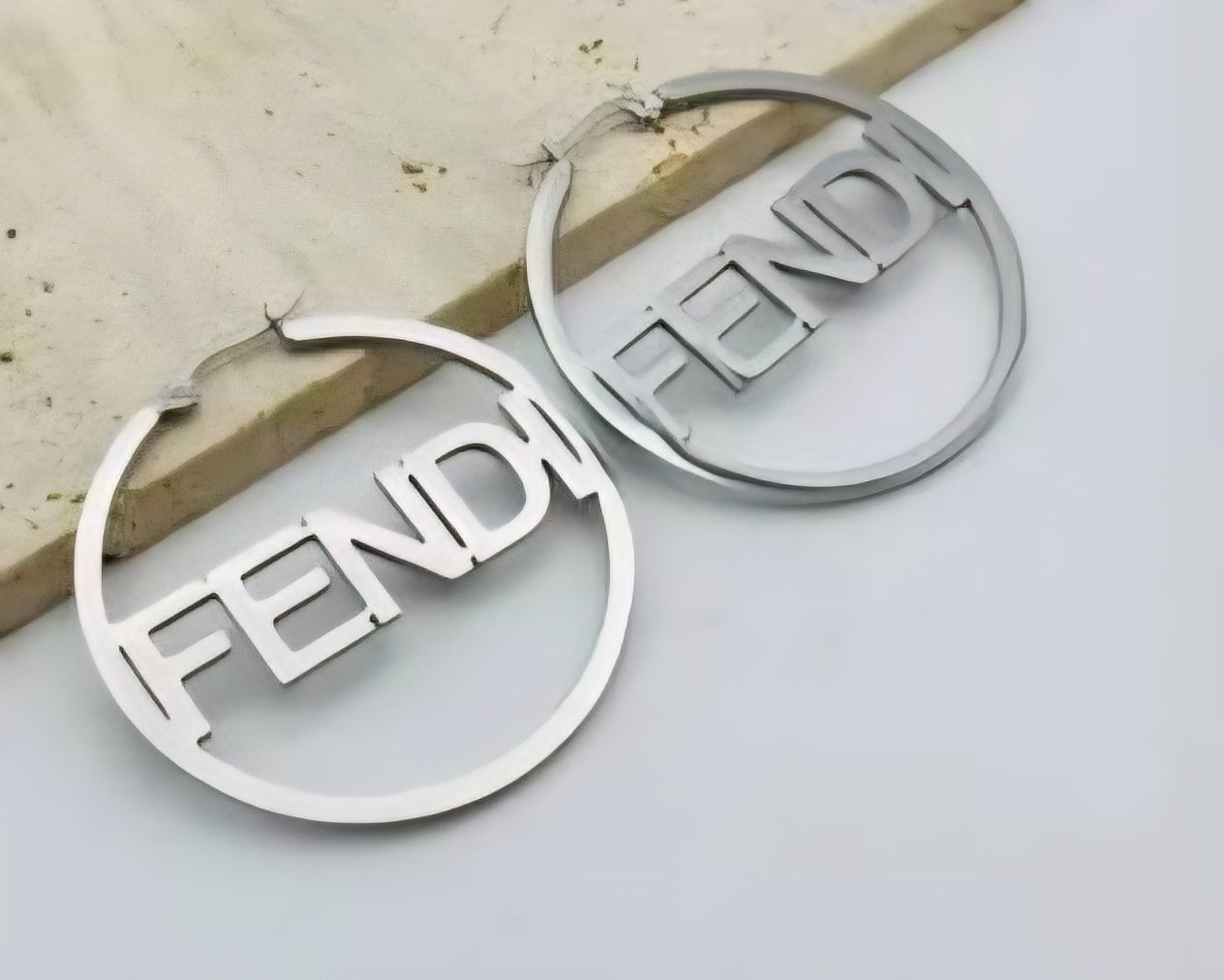 Fendi inspired Hoop Earrings