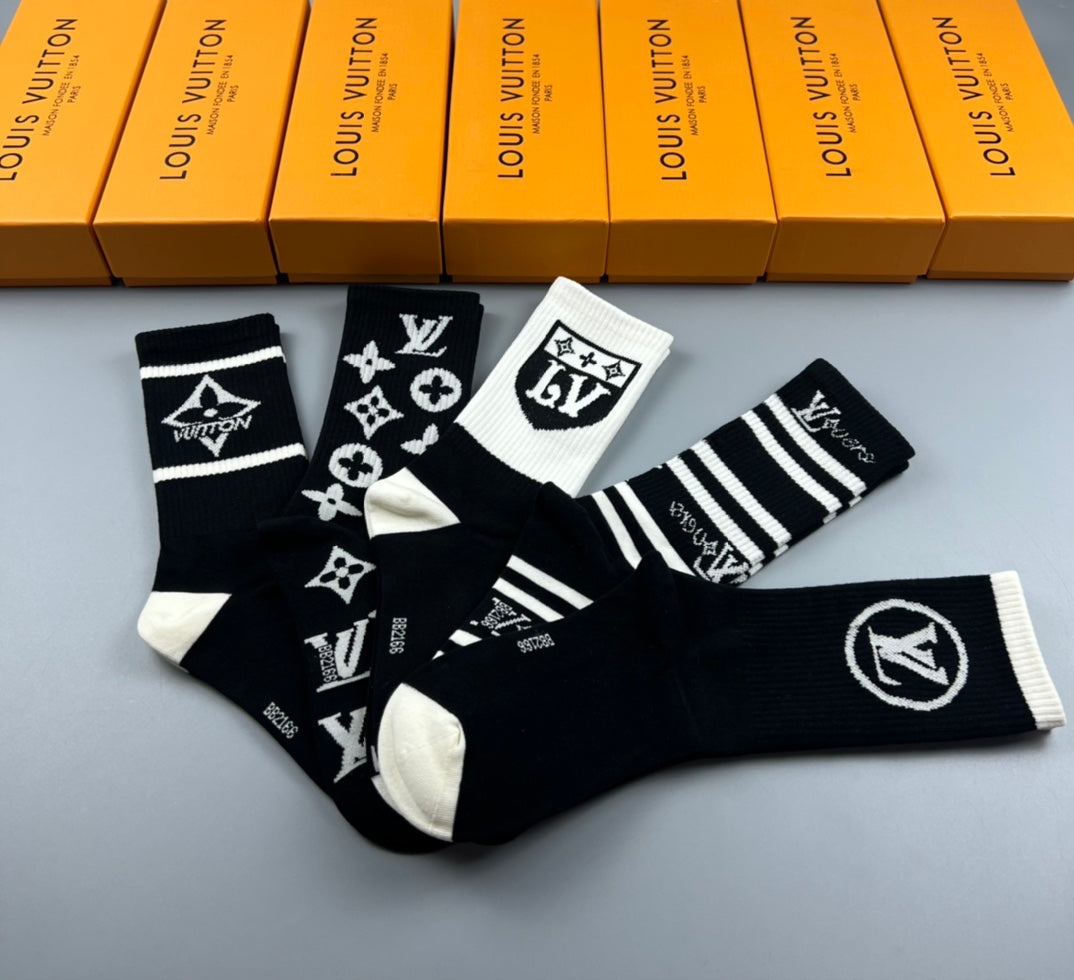 LV Designer Inspired Socks