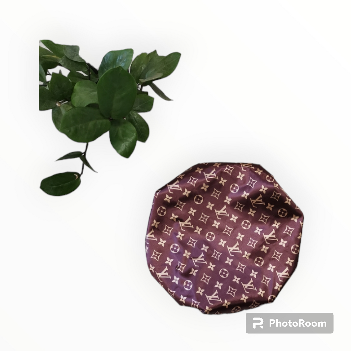 Lv inspired robe and Bonnet set