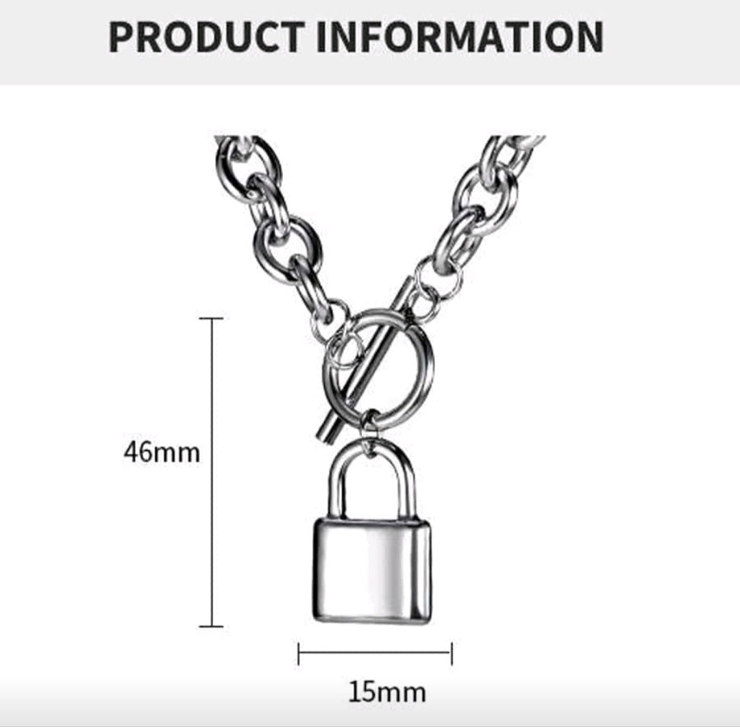 Titanium steel Lock Necklace