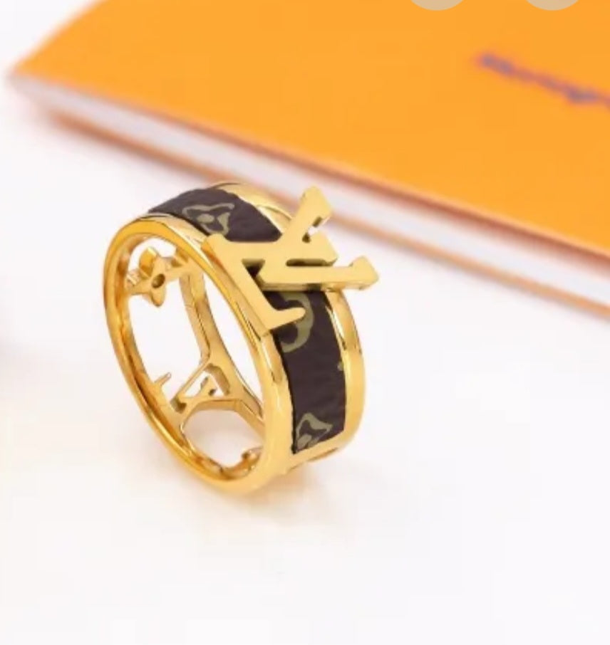 LV inspired rings