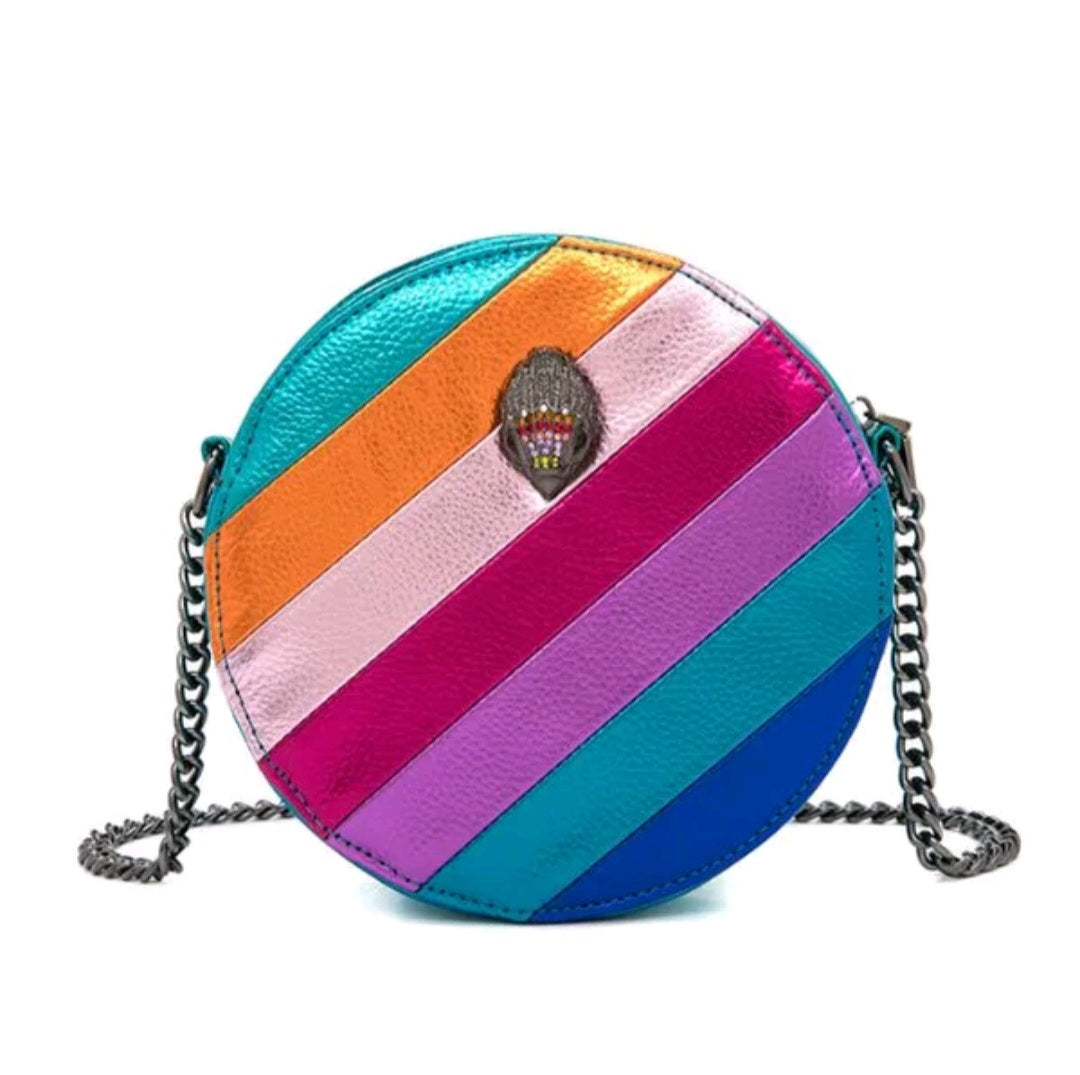 Kurt Geiger rainbow round handbag