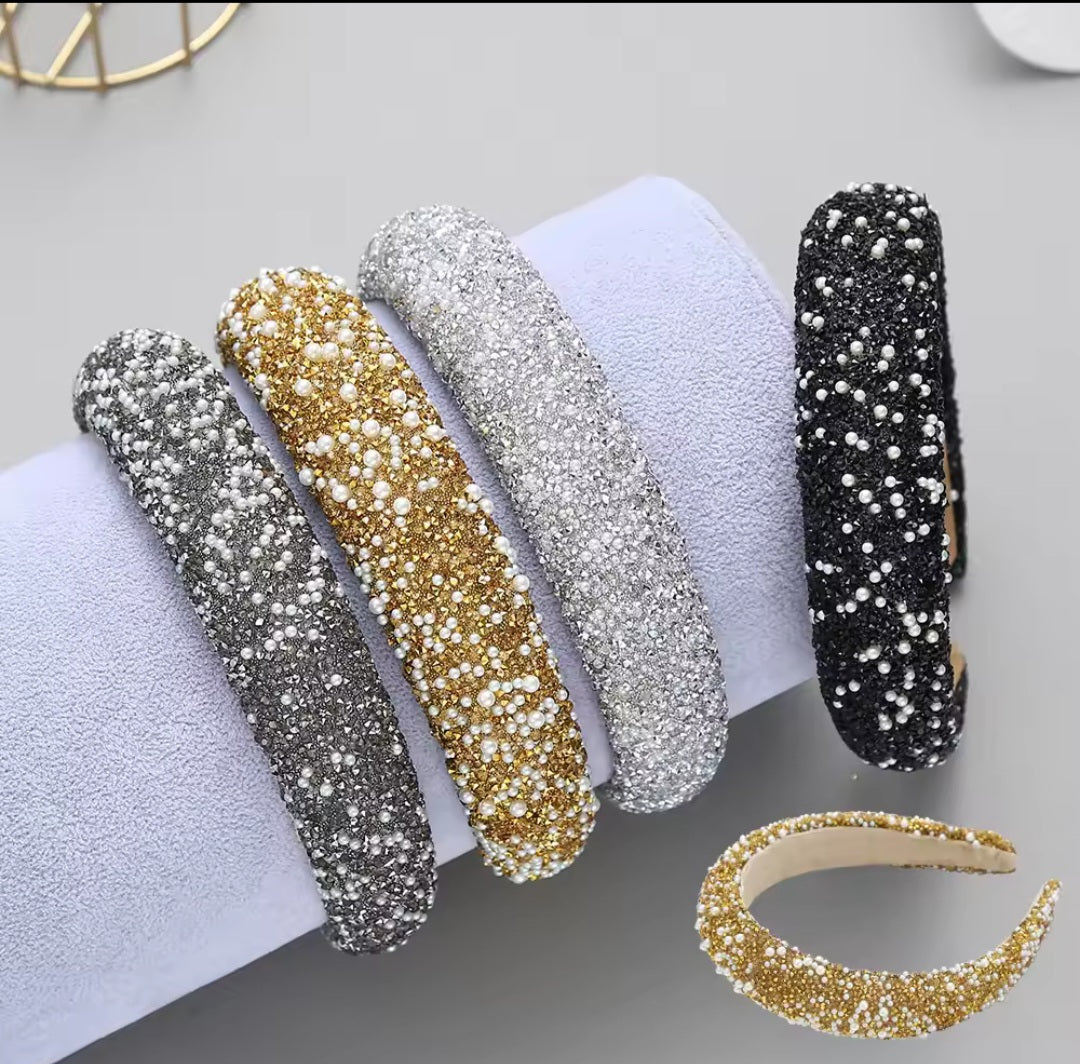 Glamour beaded and crystal headband