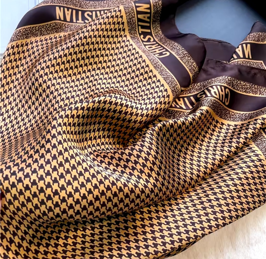 Inspired satin scarves