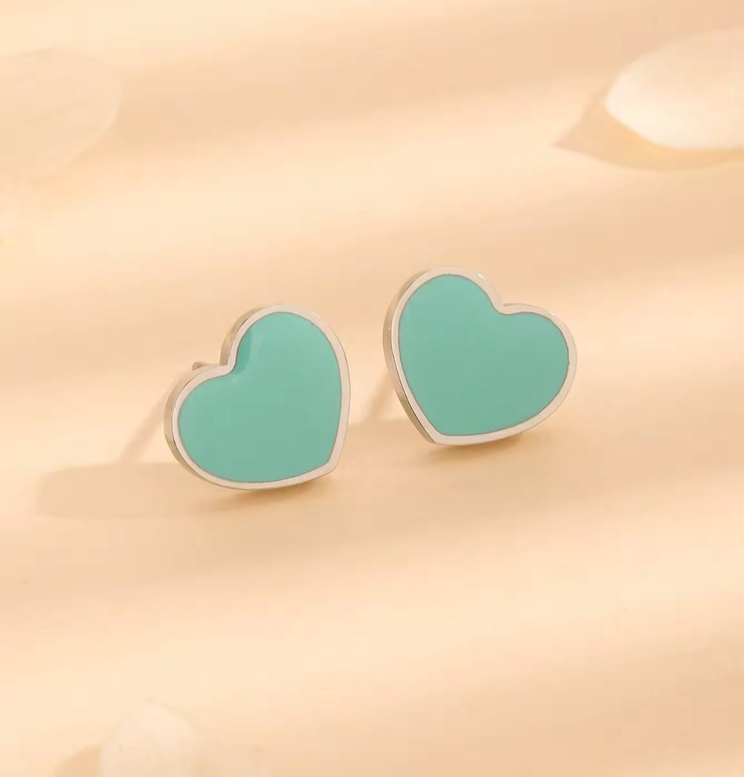TIFFANY CO INSPIRED STAINLESS STEEL EARRINGS