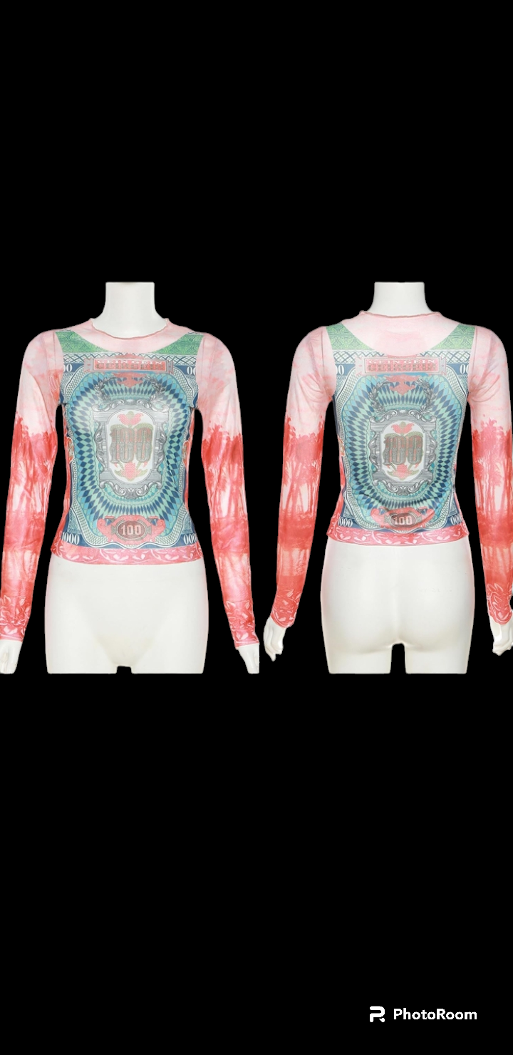 3D mesh crop top