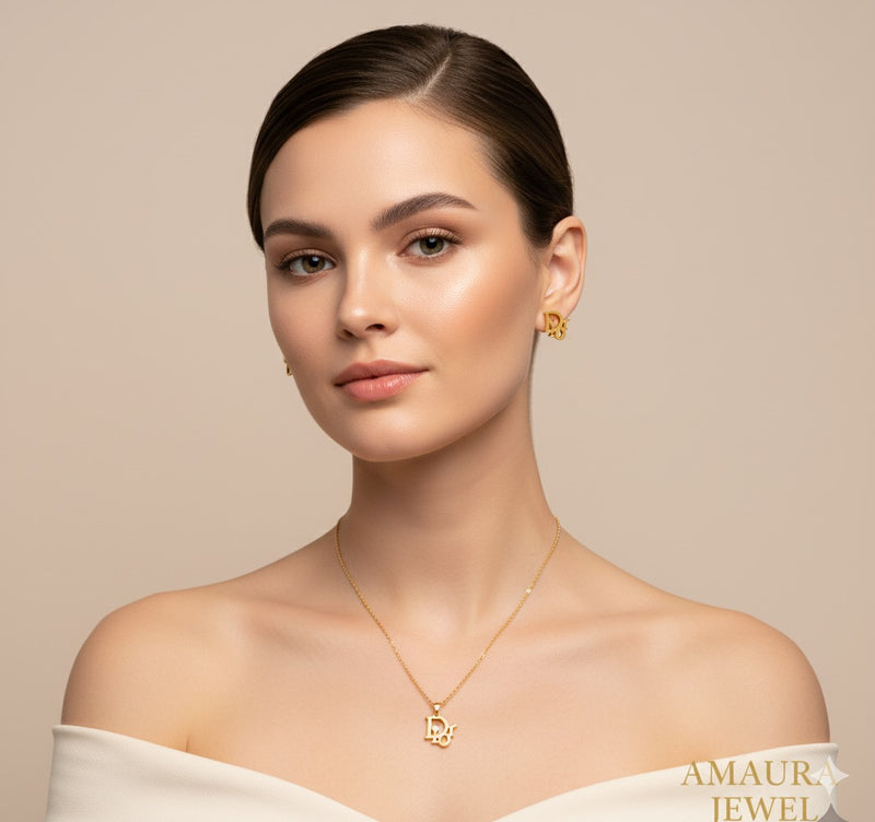 Christian Dior inspired Necklace and Earrings