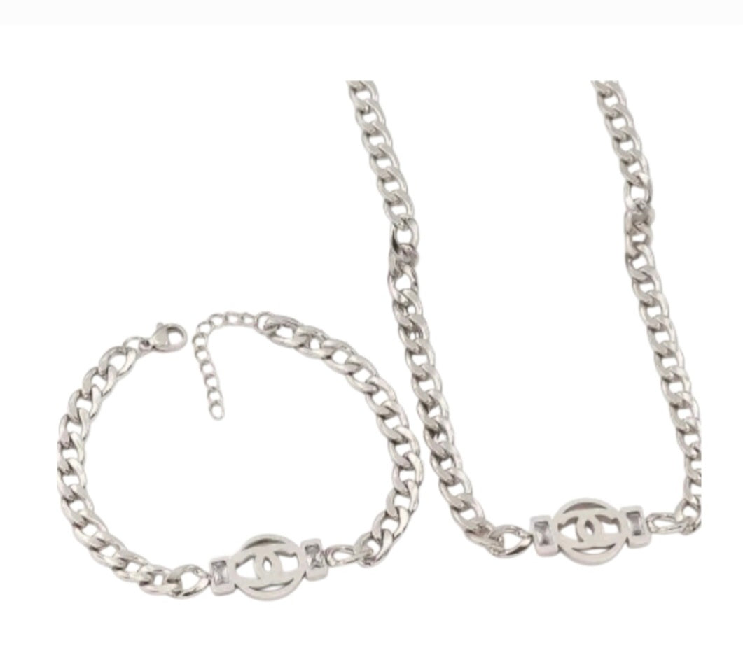 Chanel inspired cuban link chain