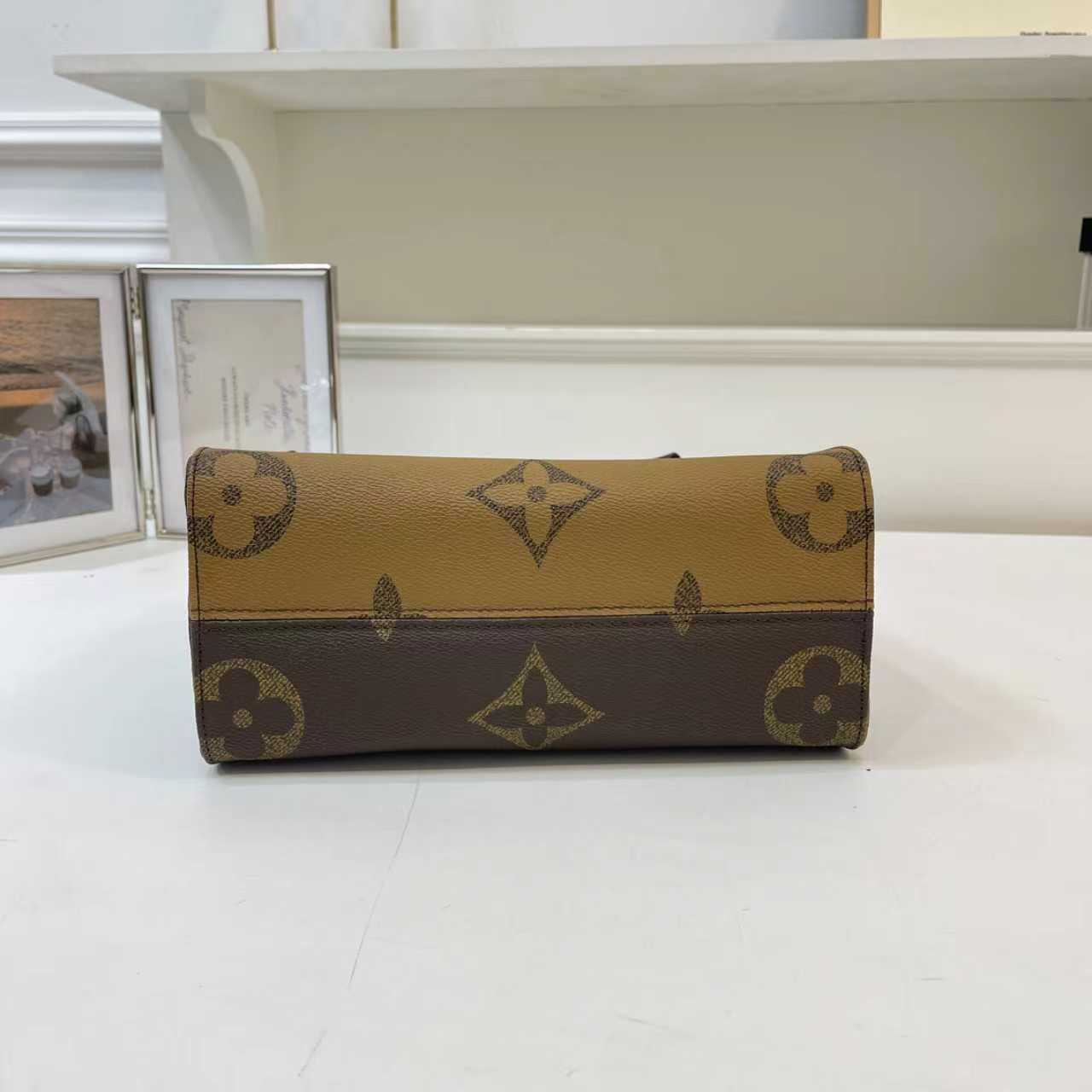 LV inspired reverse tote bag