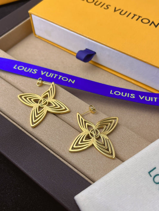LV Designer Inspired Hoop Earrings