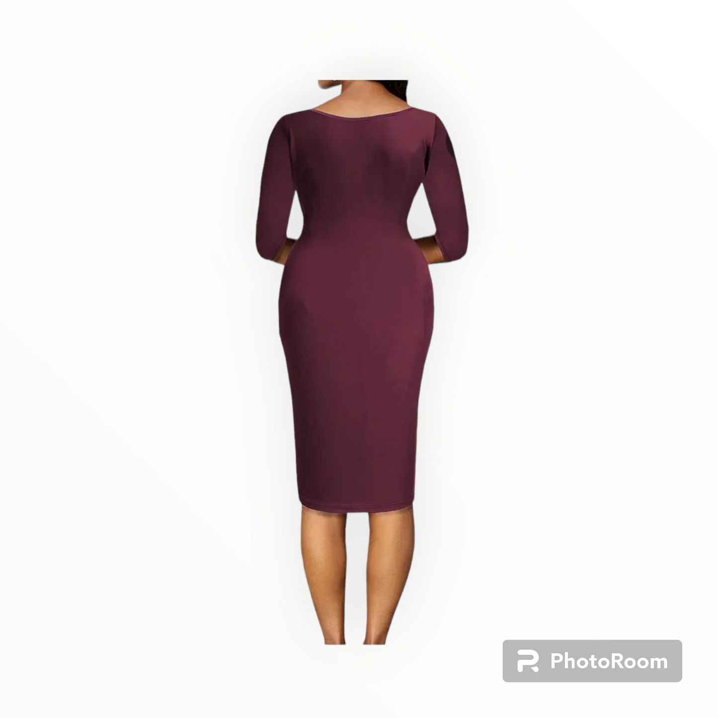 Plus size professional pencil midi dress