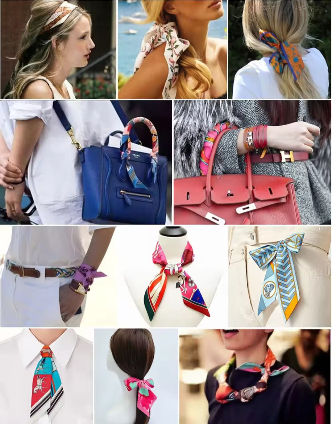 Christian Dior Ribbon Twill Scarves