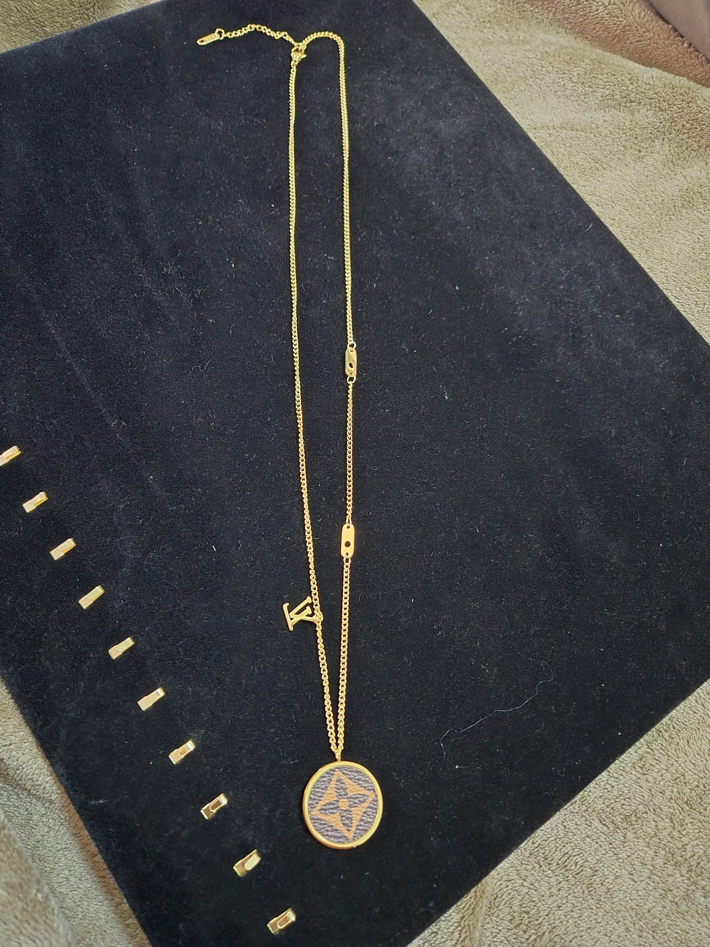 LV inspired necklace