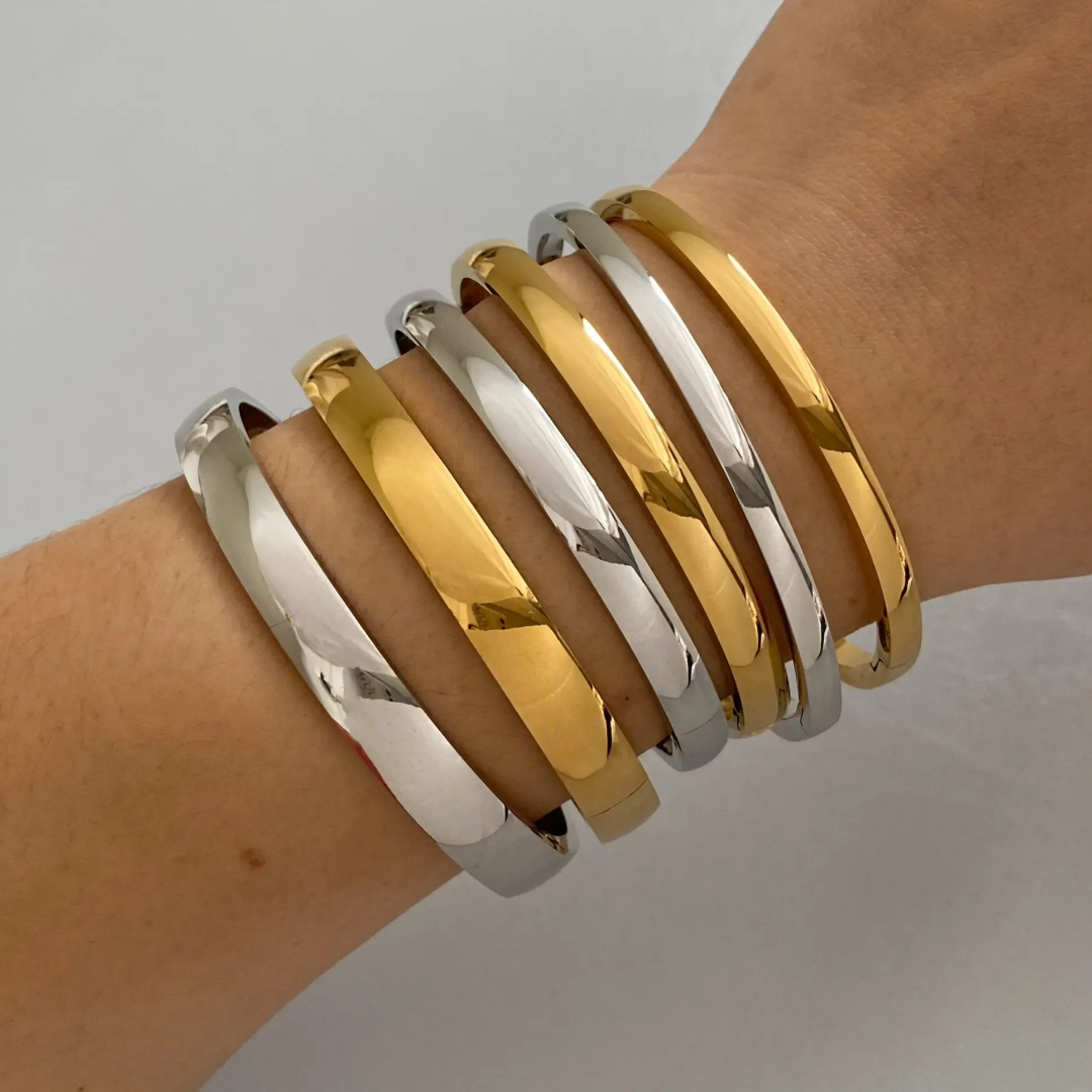 Chunky 8mm Stainless Steel Bangles