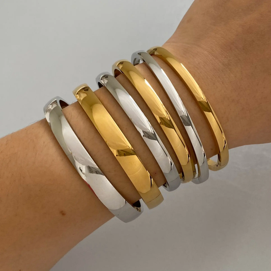 Chunky 8mm Stainless Steel Bangles