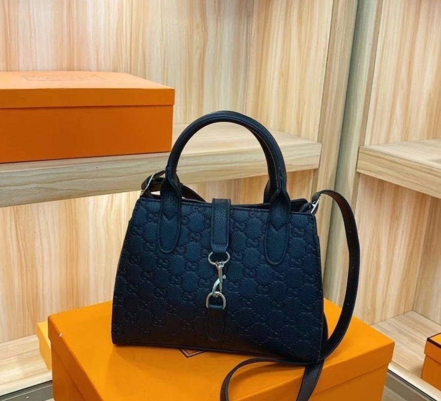 Gucci inspired leather engrave monogram purse