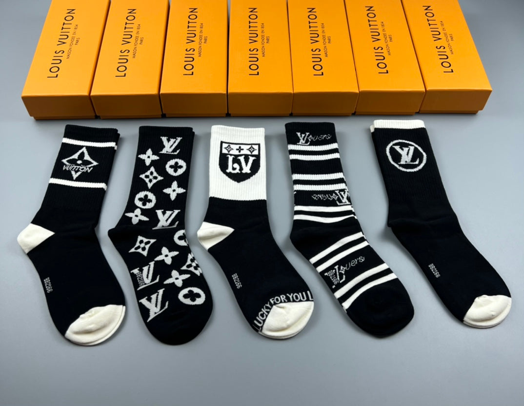 LV Designer Inspired Socks