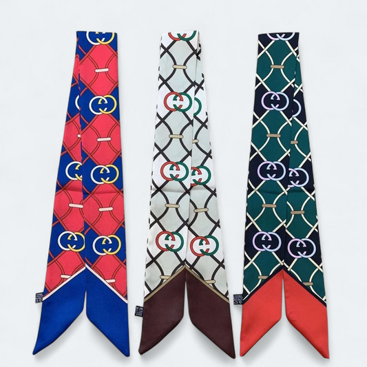 Gucci inspired Twill Ribbon Scarves