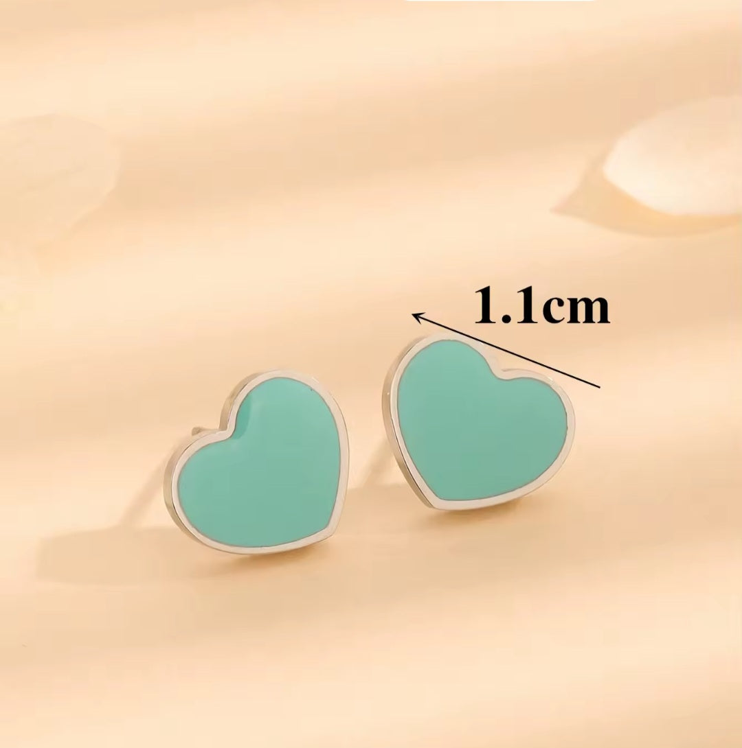 TIFFANY CO INSPIRED STAINLESS STEEL EARRINGS