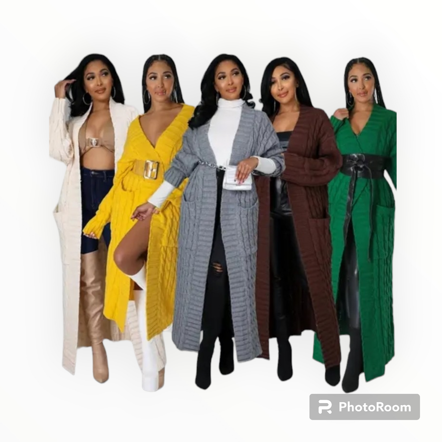 Plus size maxi cardigan sweater