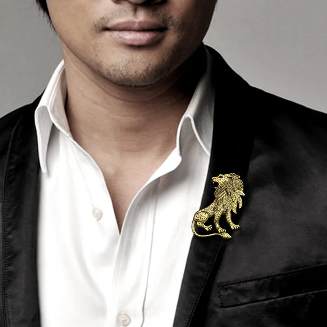 Lion brooch