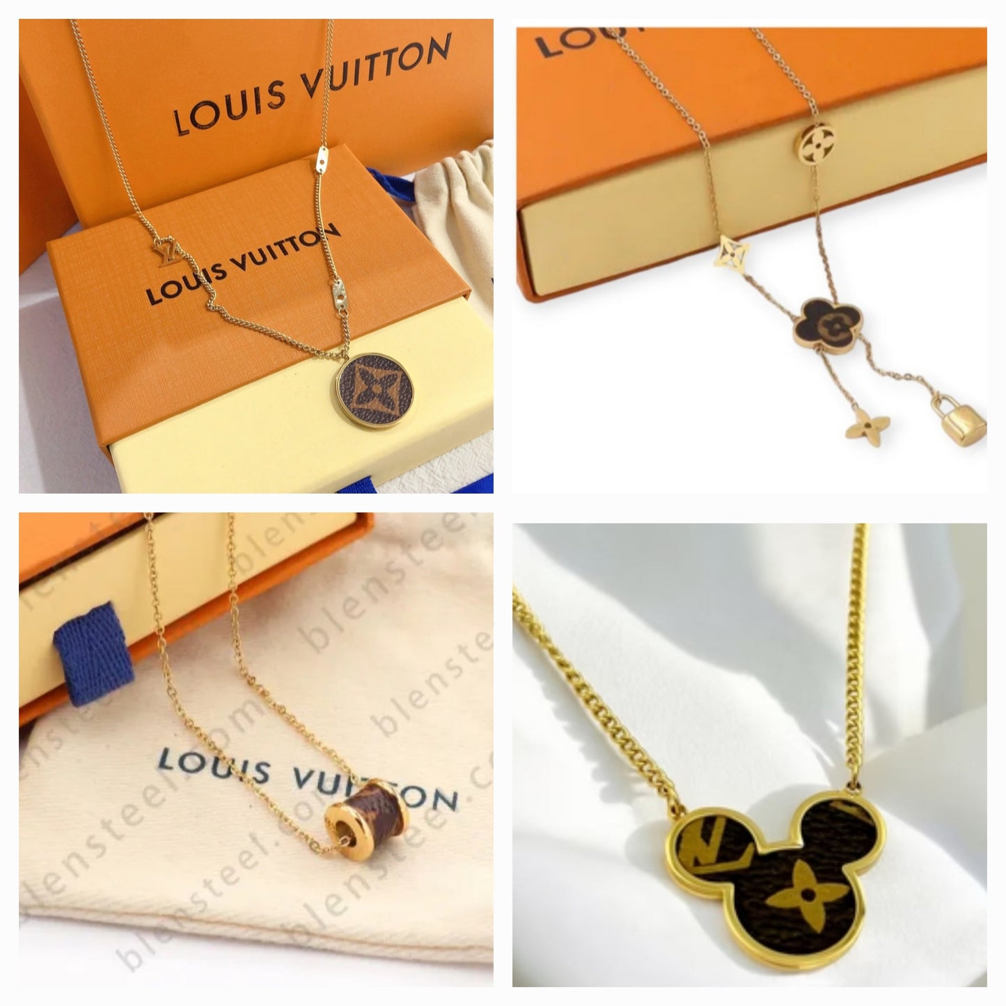 LV inspired necklace