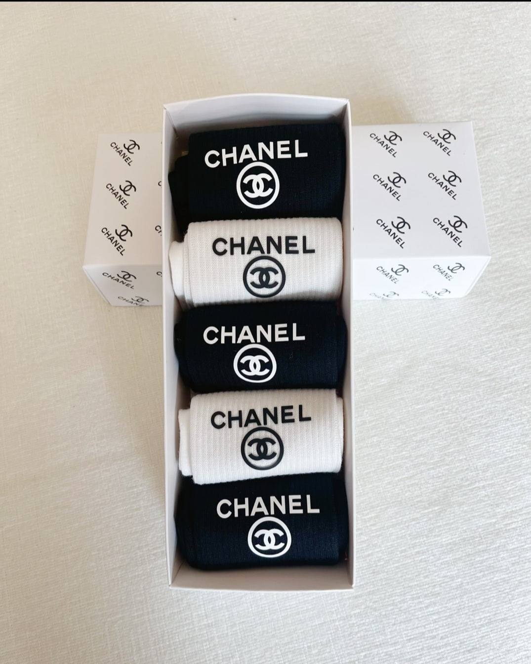 Chanel inspired socks set