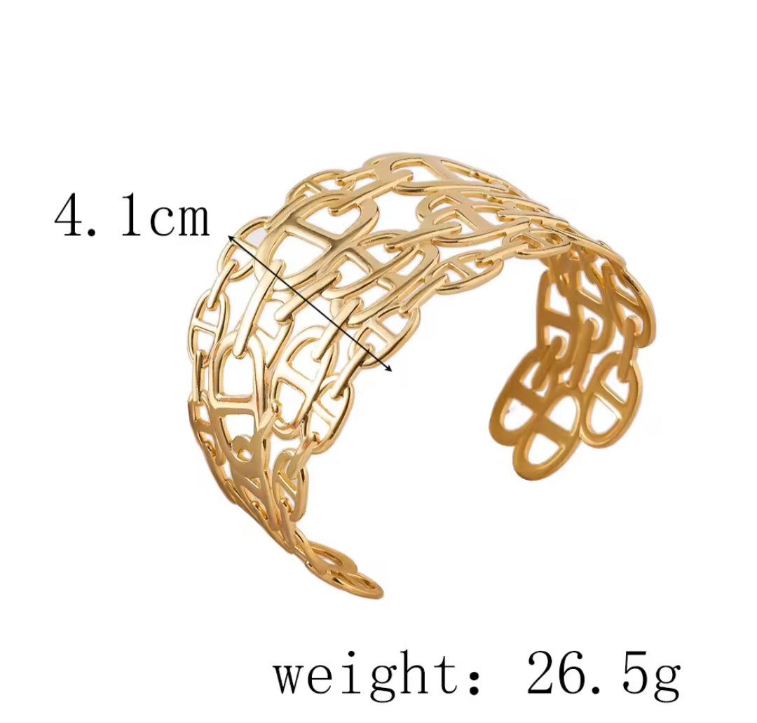 Hermès inspired Cuff bracelet