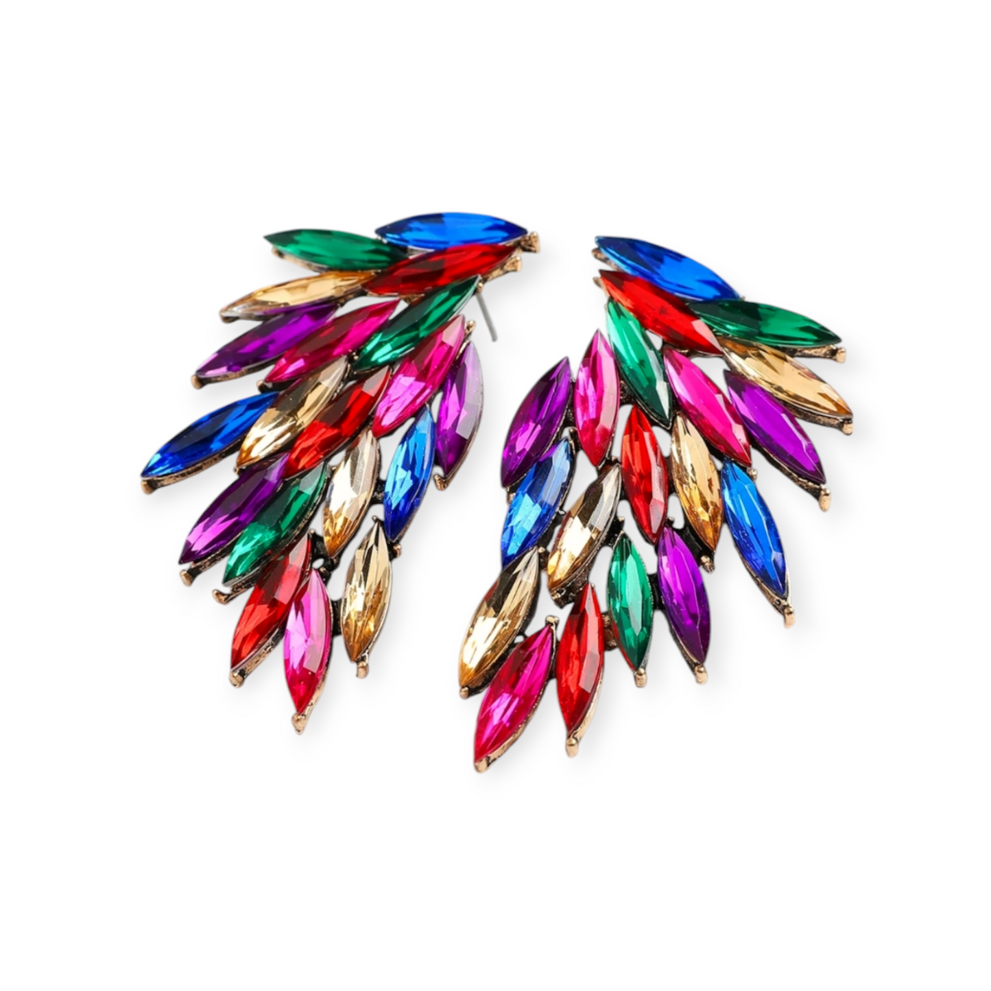 Multi color crystal earrings