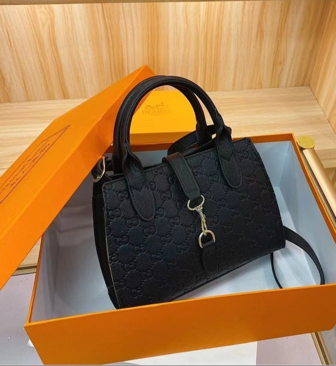 Gucci inspired leather engrave monogram purse