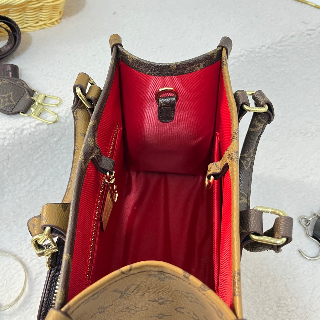 LV inspired reverse tote bag