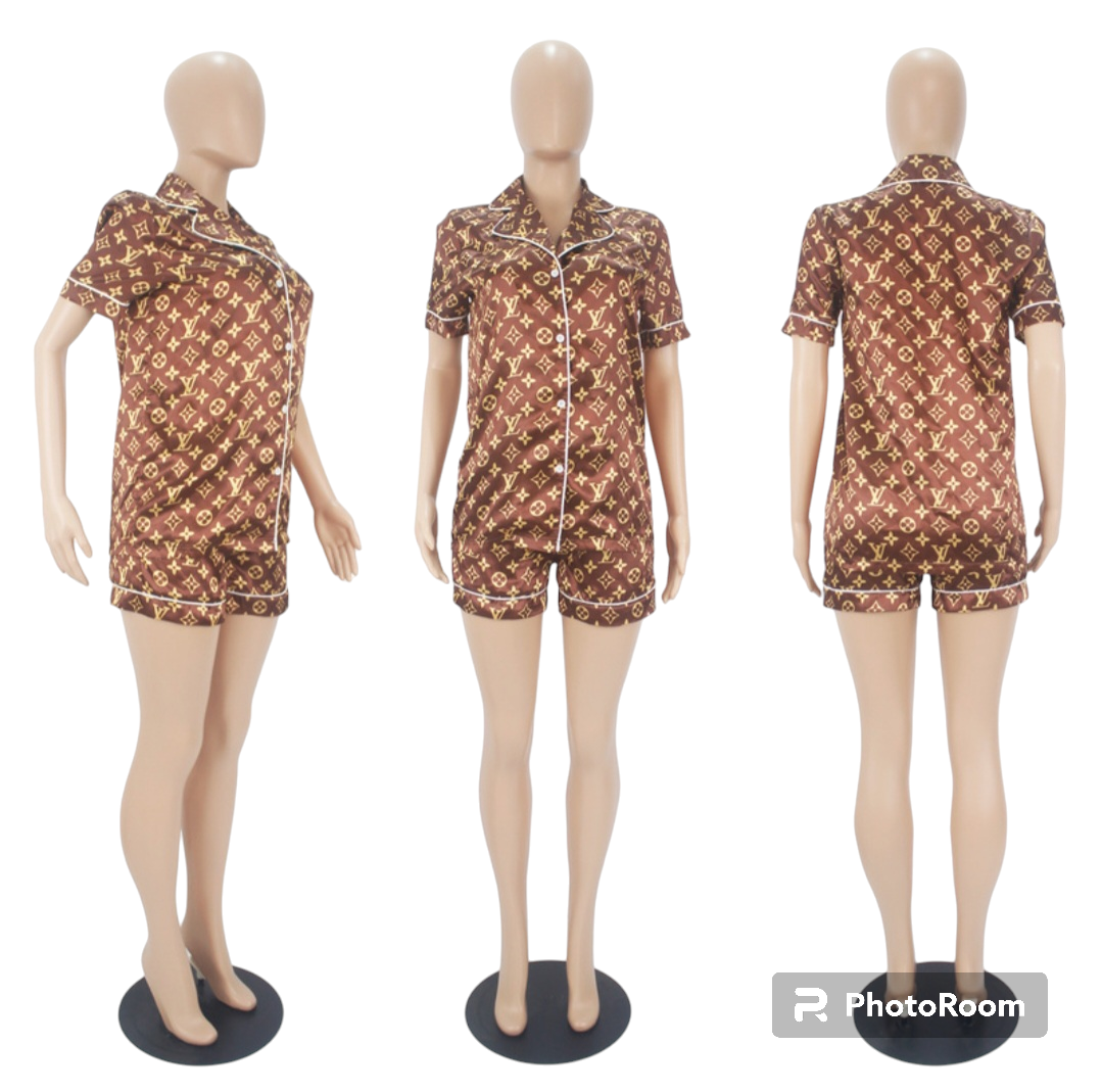 Lv Inspired pajamas short set