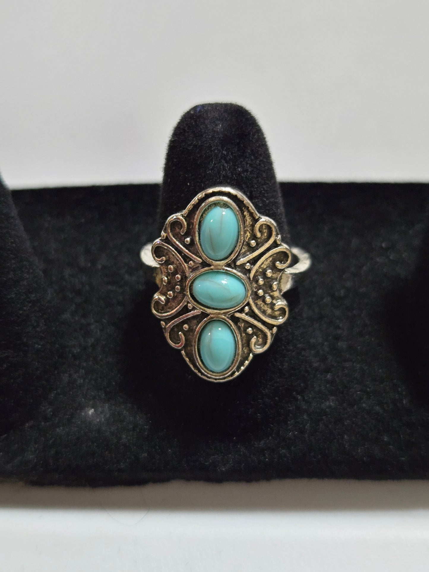 Boho Vintage inspire Turquoise Rings