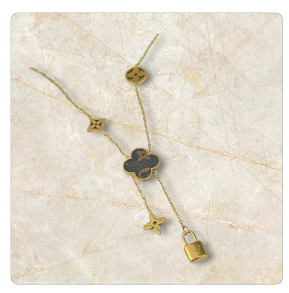 LV inspired necklace