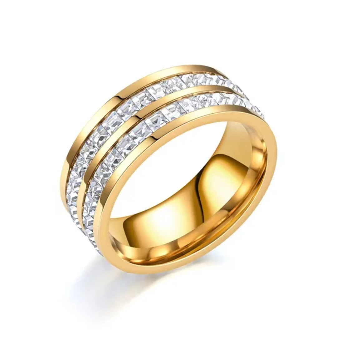 Double Row Diamond Band