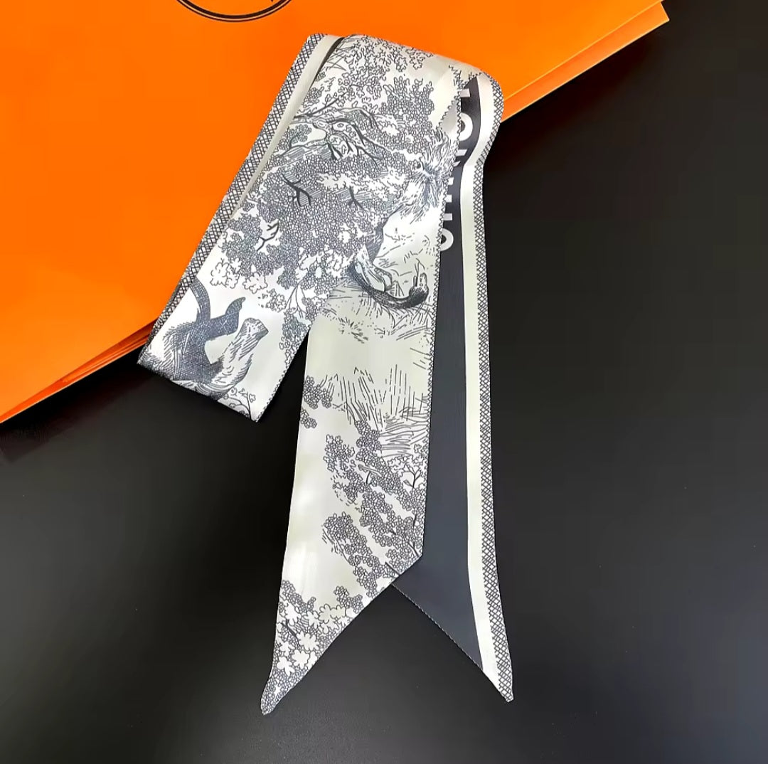 Christian Dior Inspired Twill Ribbon Scarves