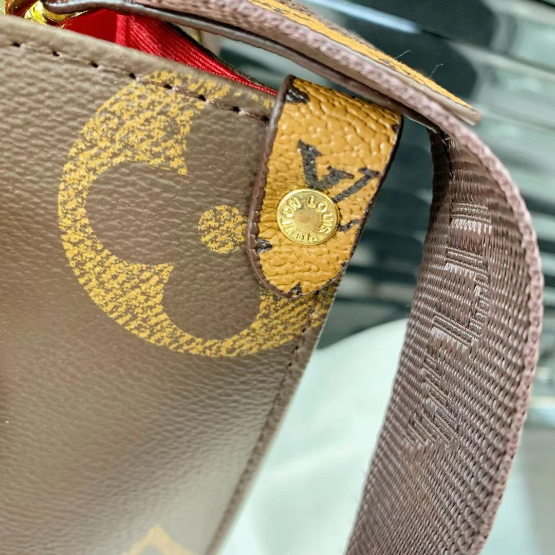 LV inspired reverse tote bag