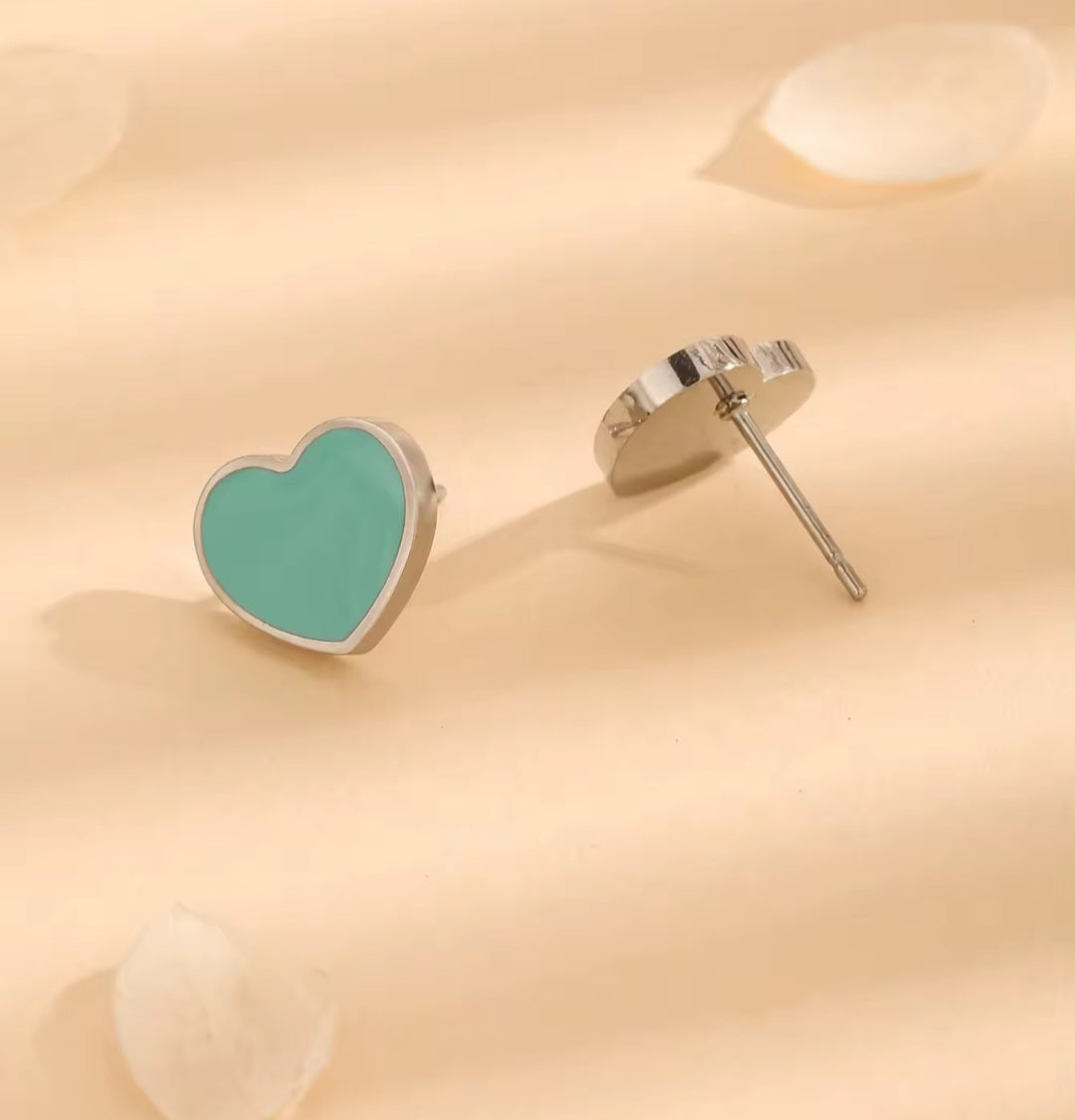 TIFFANY CO INSPIRED STAINLESS STEEL EARRINGS