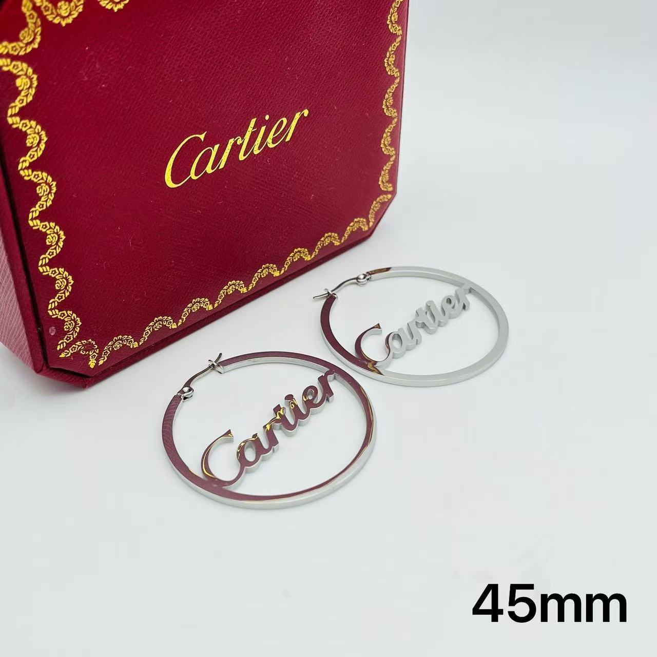 Cartier inspired Hoop Earrings