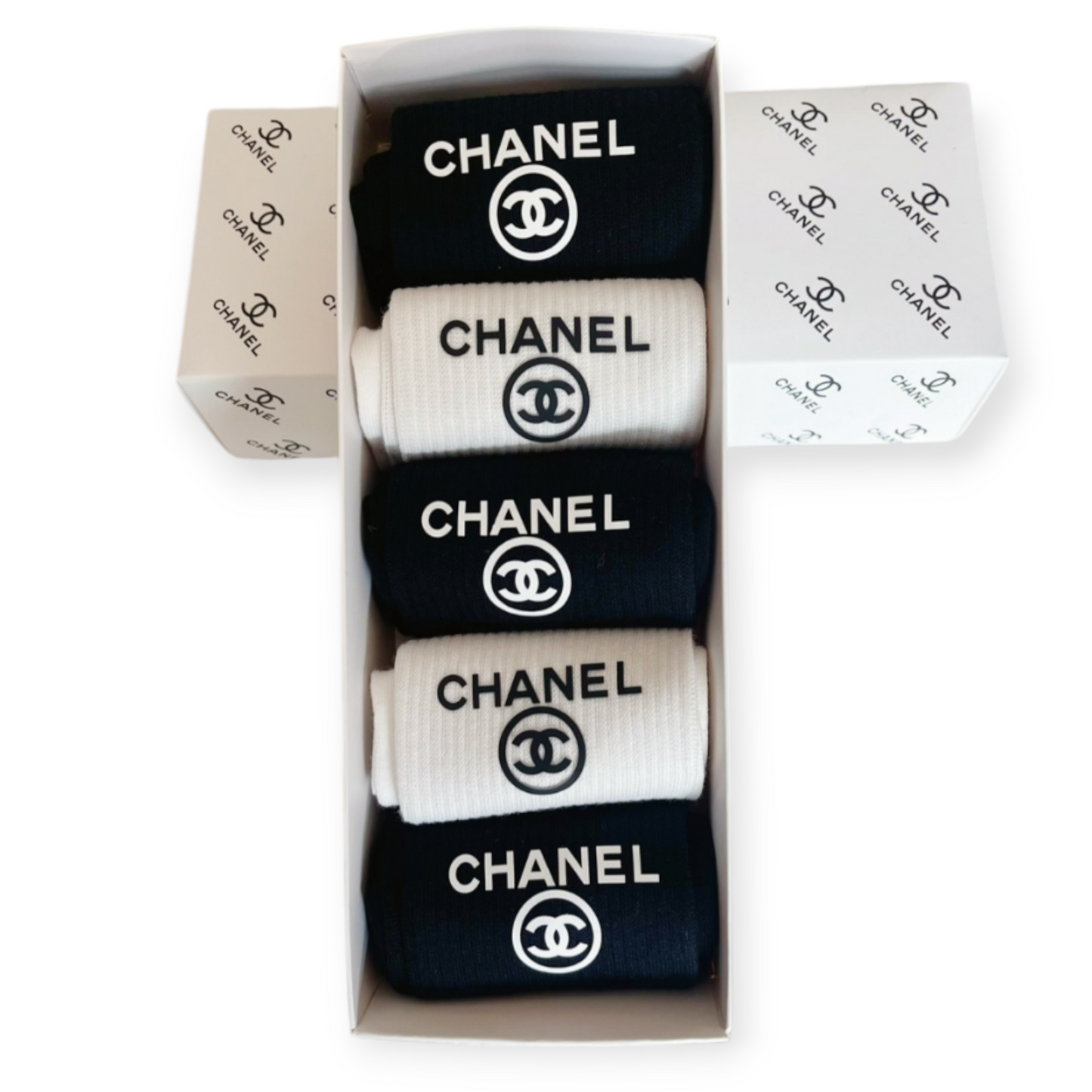 Chanel inspired socks set