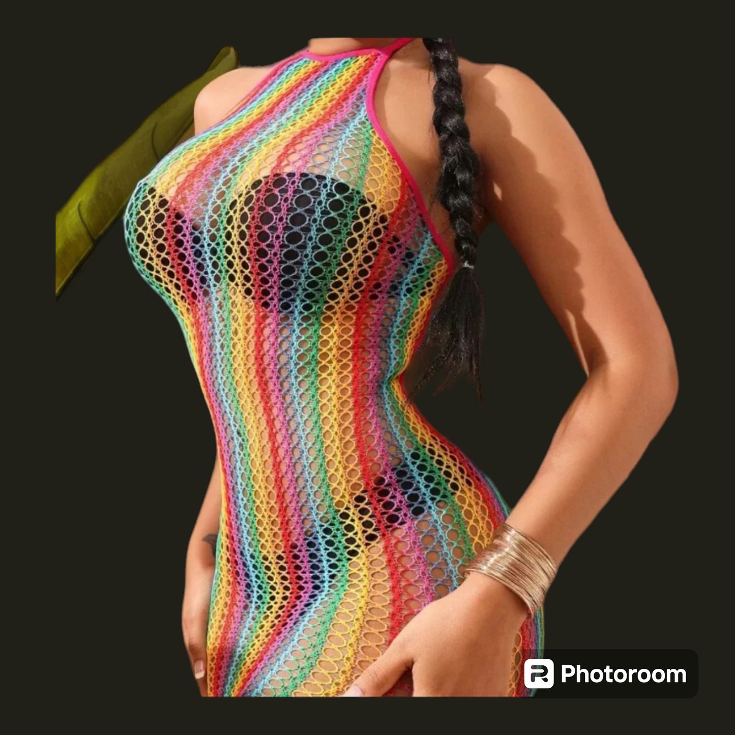 Rainbow swimwear cover up