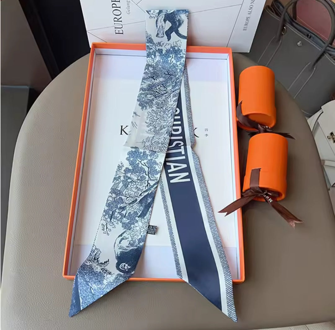Christian Dior Inspired Twill Ribbon Scarves